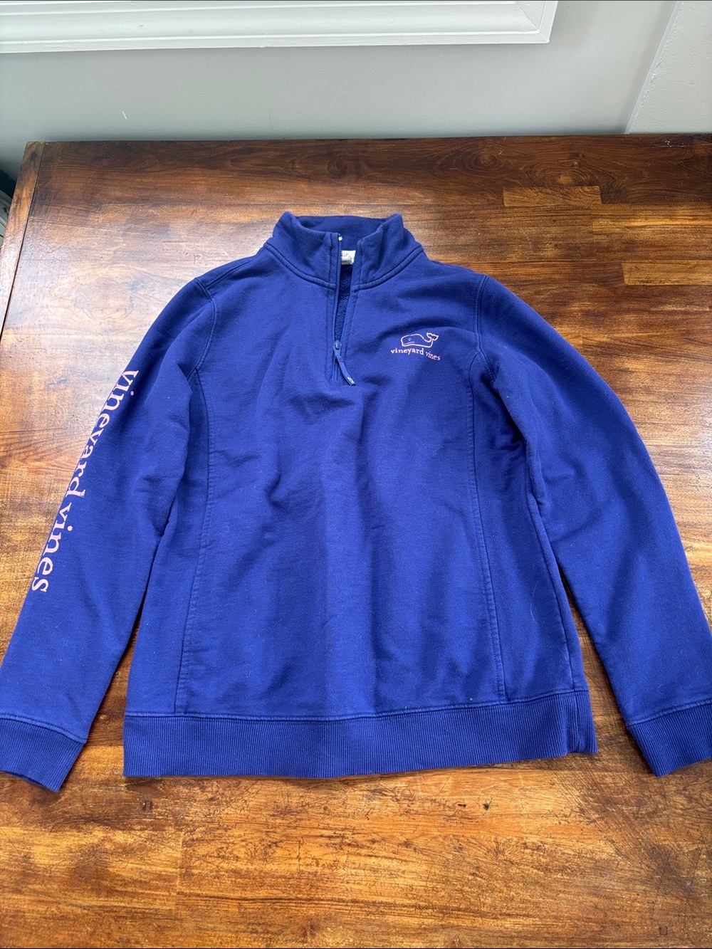 Vineyard Vines Classic Whale 1/4 Zip Pullover Sweatshirt Blue